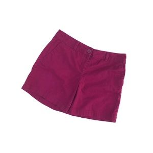 Loft Cranberry Flat Front Preppy Shorts